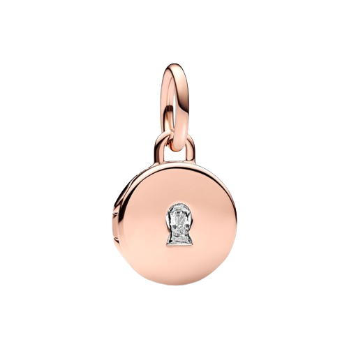 Charm Colgante Medalla Grabable que se abre Rose