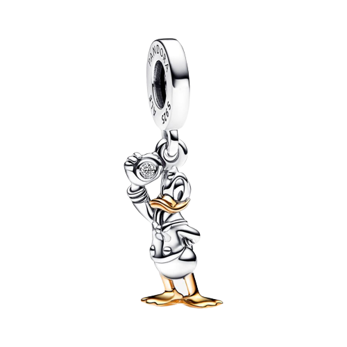 Charm Colgante Pato Donald 100 Aniversario de Disney con Diamante sintético