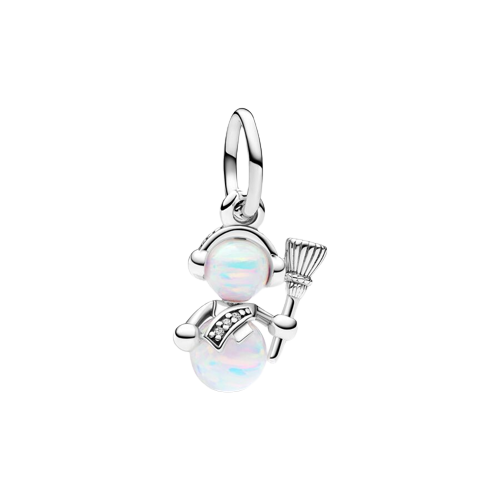 Charm Colgante Muñeco de Nieve Opalescente