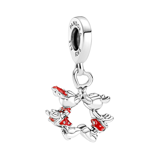 Charm Colgante Beso de Mickey y Minnie Mouse de Disney