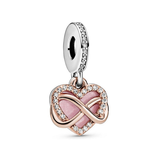 Charm Colgante en Pandora Rose Corazón Infinito Brillante