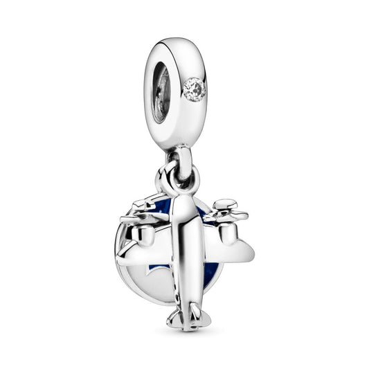 Charm colgante en plata de ley Avioneta