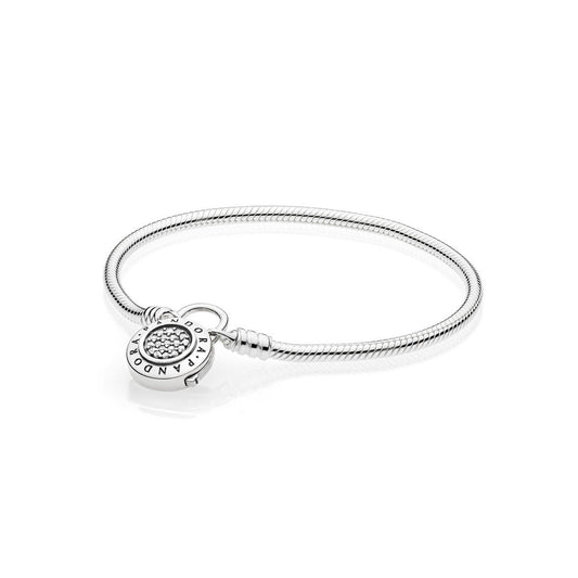 Pulsera Moments en plata de ley Candado firma PANDORA para charms