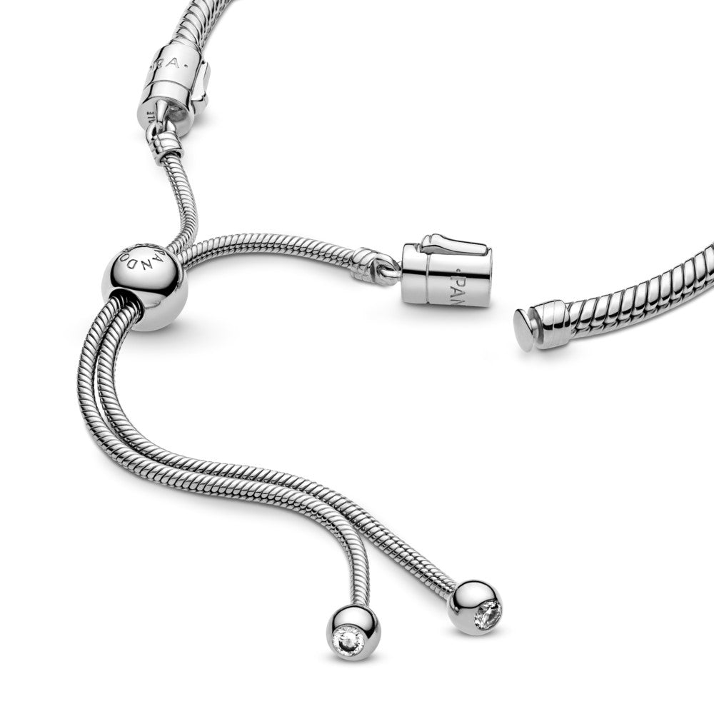 Pulsera Standard Moments en plata de ley Deslizante para charms